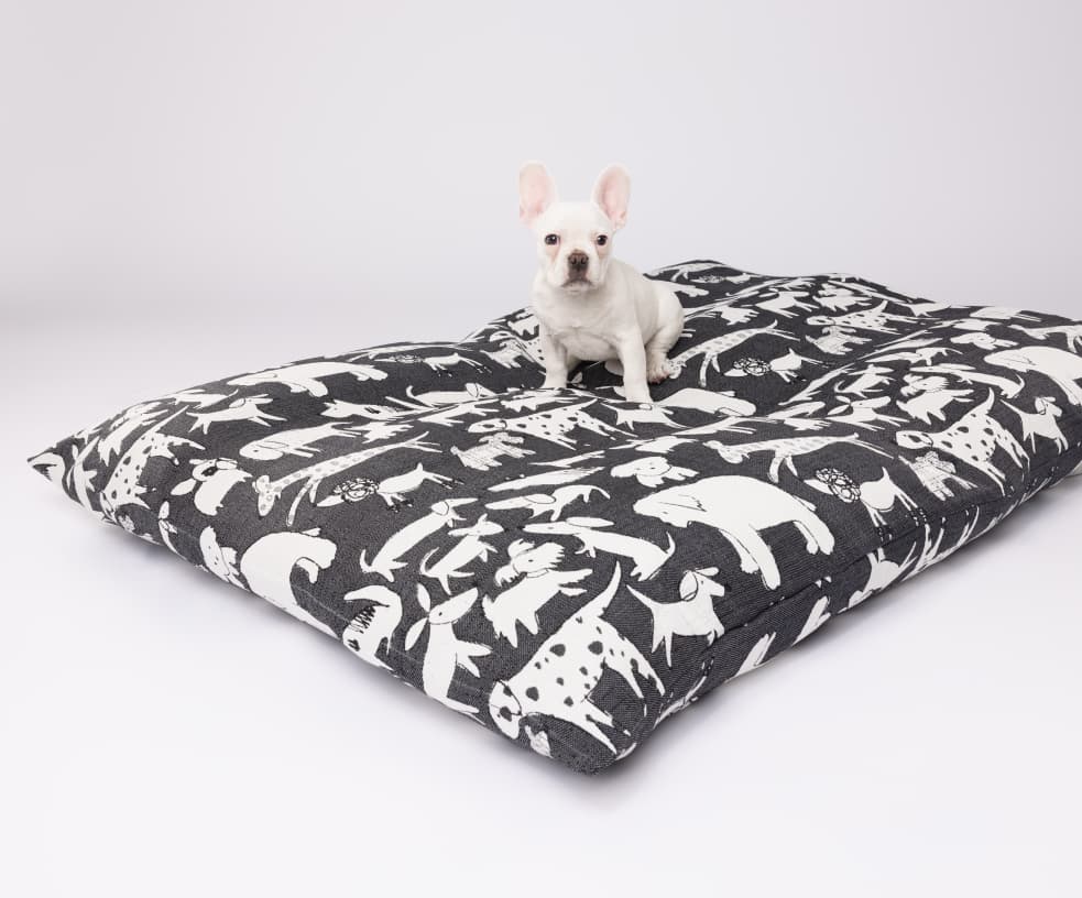 organic cotton denim used in patent pending modular dog beds